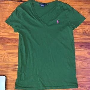 olive green medium v neck Ralph lauren polo